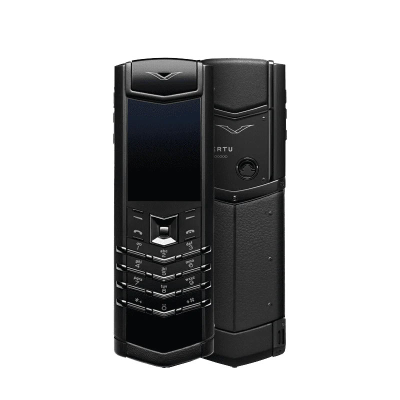 Signature V Stainless Steel Phone - Pure Black