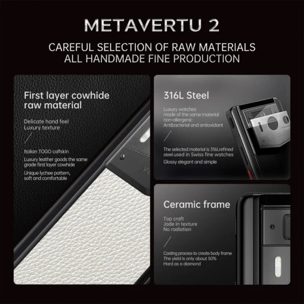 METAVERTU 2 WHITE CALFSKIN WEB3 AI PHONE – GREEN (SILVER CASE)