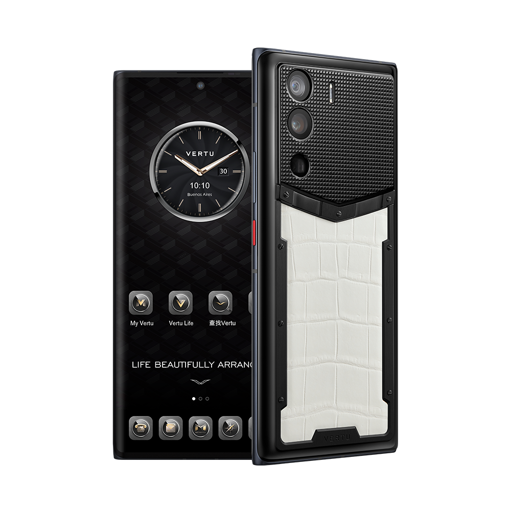 METAVERTU Alligator Skin 5G Web3 Phone -Creamy White