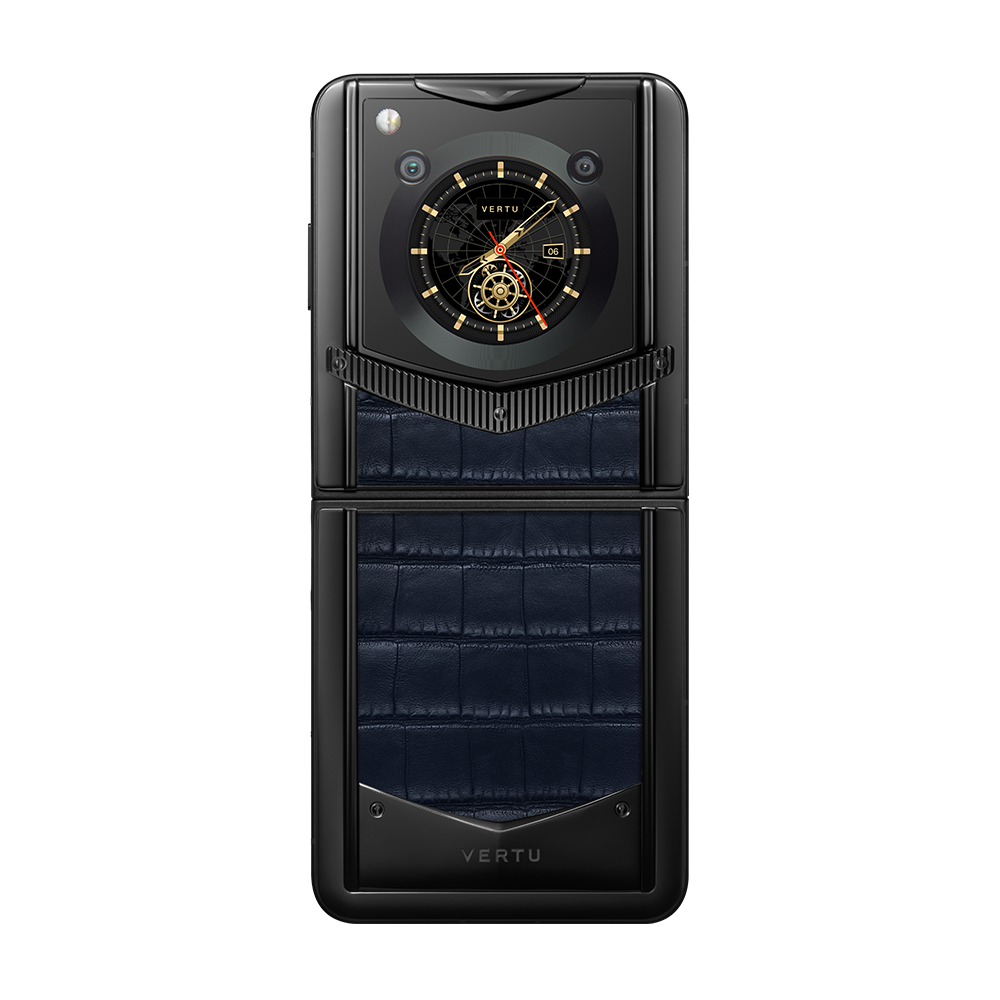 VERTU® IRONFLIP Navy Blue Alligator Skin