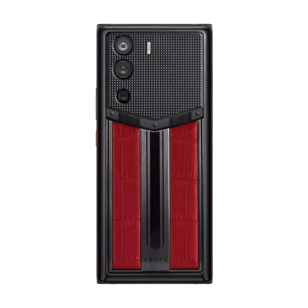 METAVERTU Race Track Design Alligator Skin Web3 Phone - Flame Red