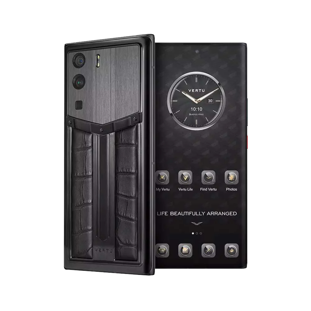 METAVERTU Race Track Design Alligator Skin 5G Web3 Phone - Black