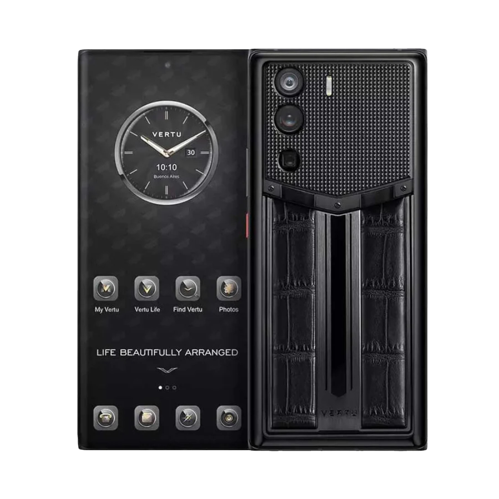 METAVERTU Race Track Design Alligator Skin 5G Web3 Phone - Black
