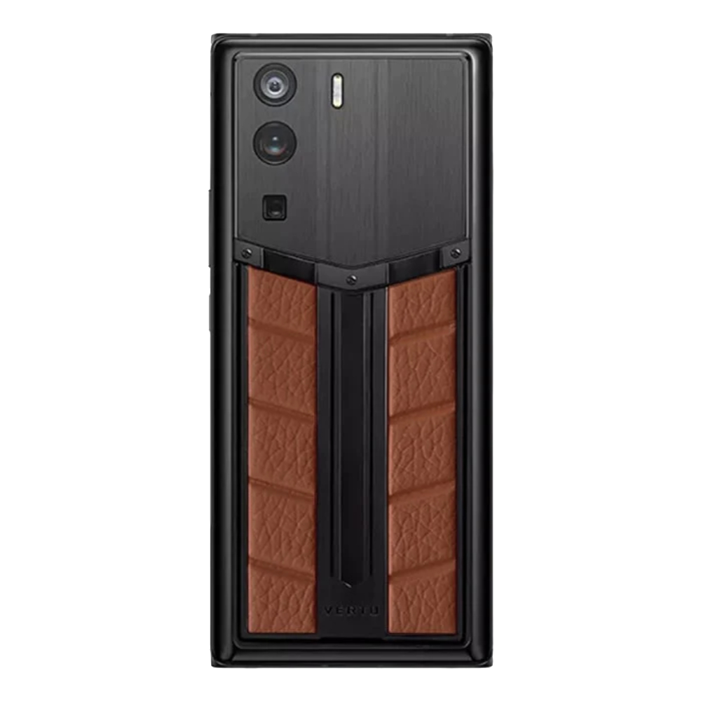 METAVERTU Race Track Design Calfskin Web3 Phone - Brown