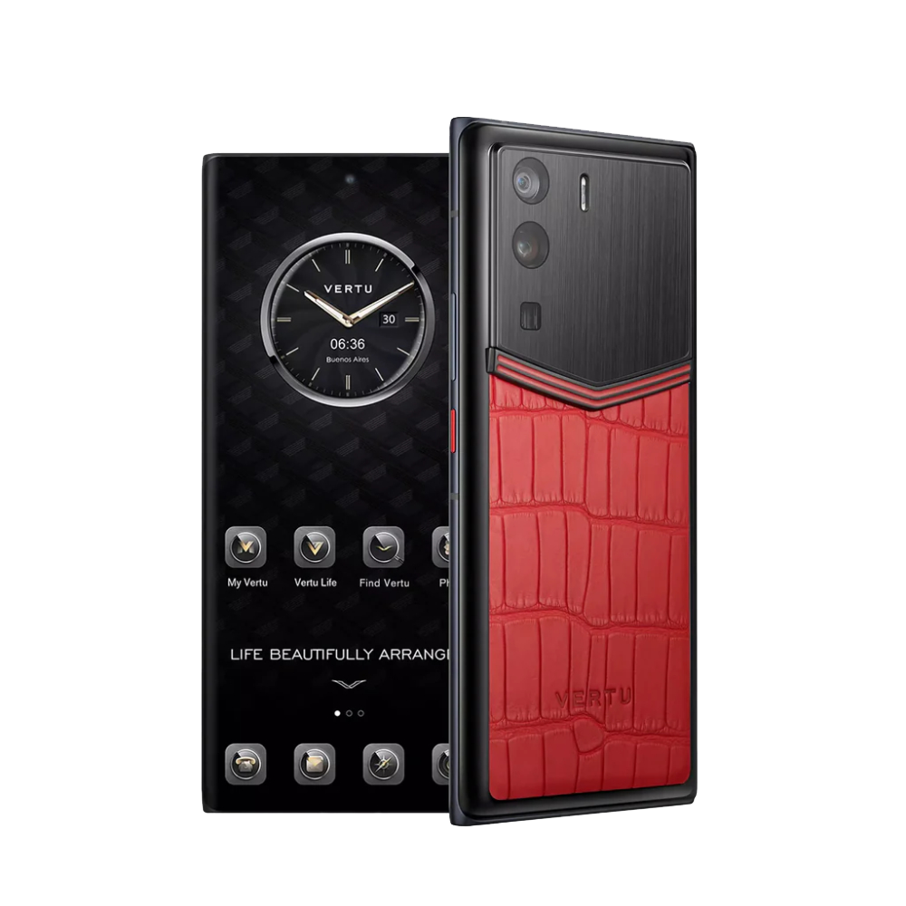 METAVERTU Alligator Skin 5G Web3 Phone - Flame Red