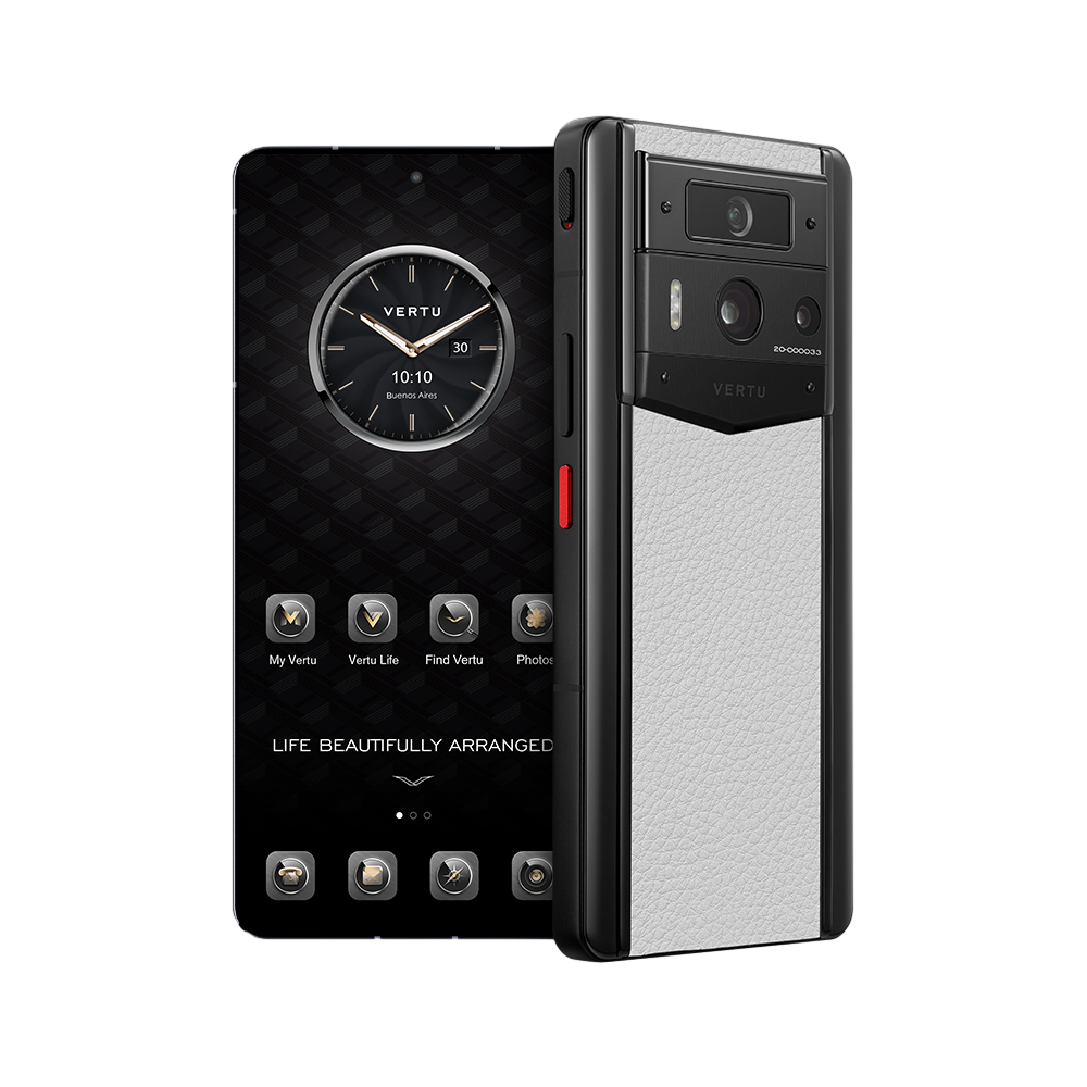 METAVERTU 2 Calfskin Web3 AI Phone - Moon White