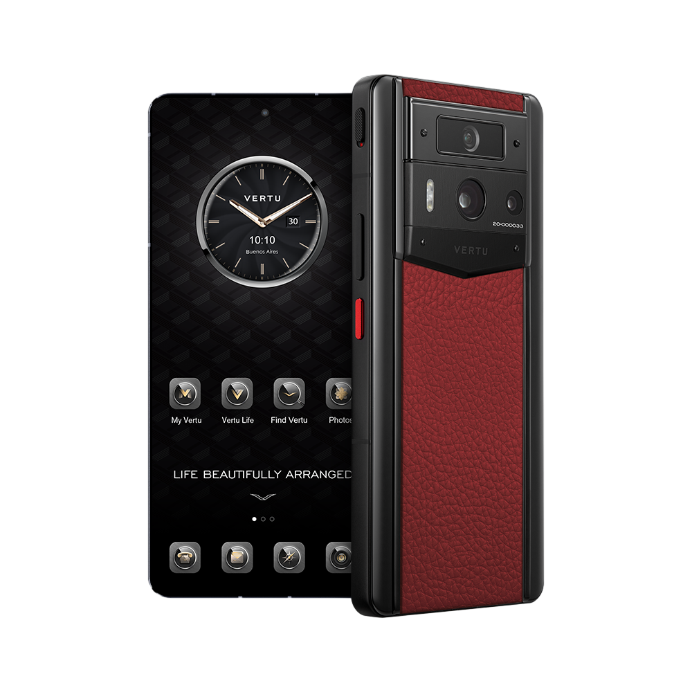 METAVERTU 2 Calfskin Web3 AI Phone - Raspberry Red