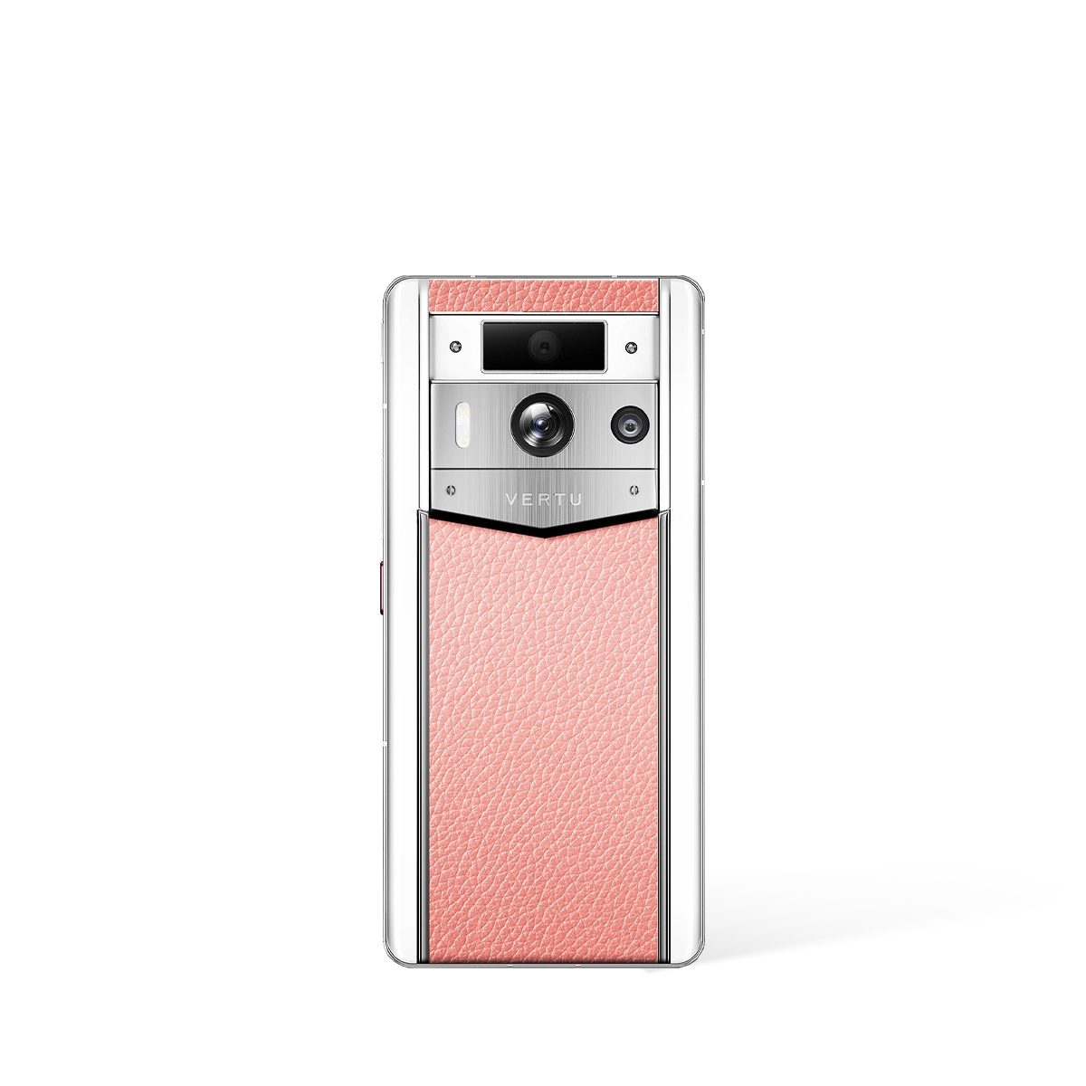 Vertu Metavertu Max Calfskin White Ceramic Frame pink luxury phone sapphire crystal and high-density ceramic frame