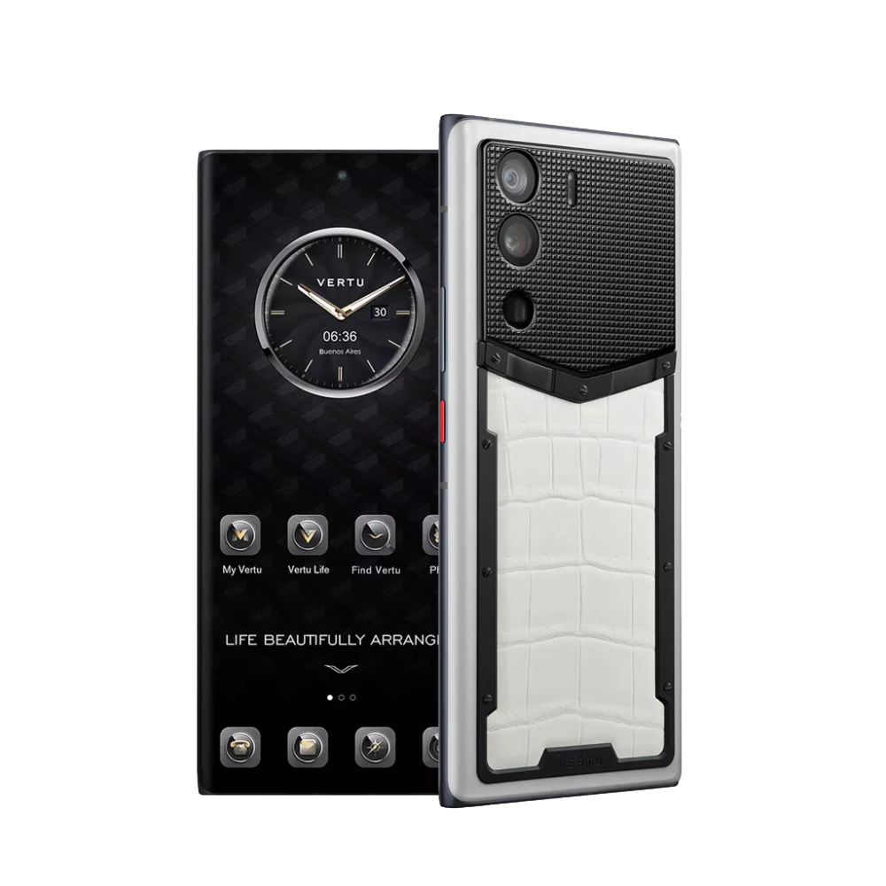 METAVERTU Alligator Skin 5G Web3 Phone - Creamy White